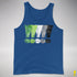 Distressed Aromantic Pride Exclamation Points Premium Tank Top - Royal Blue